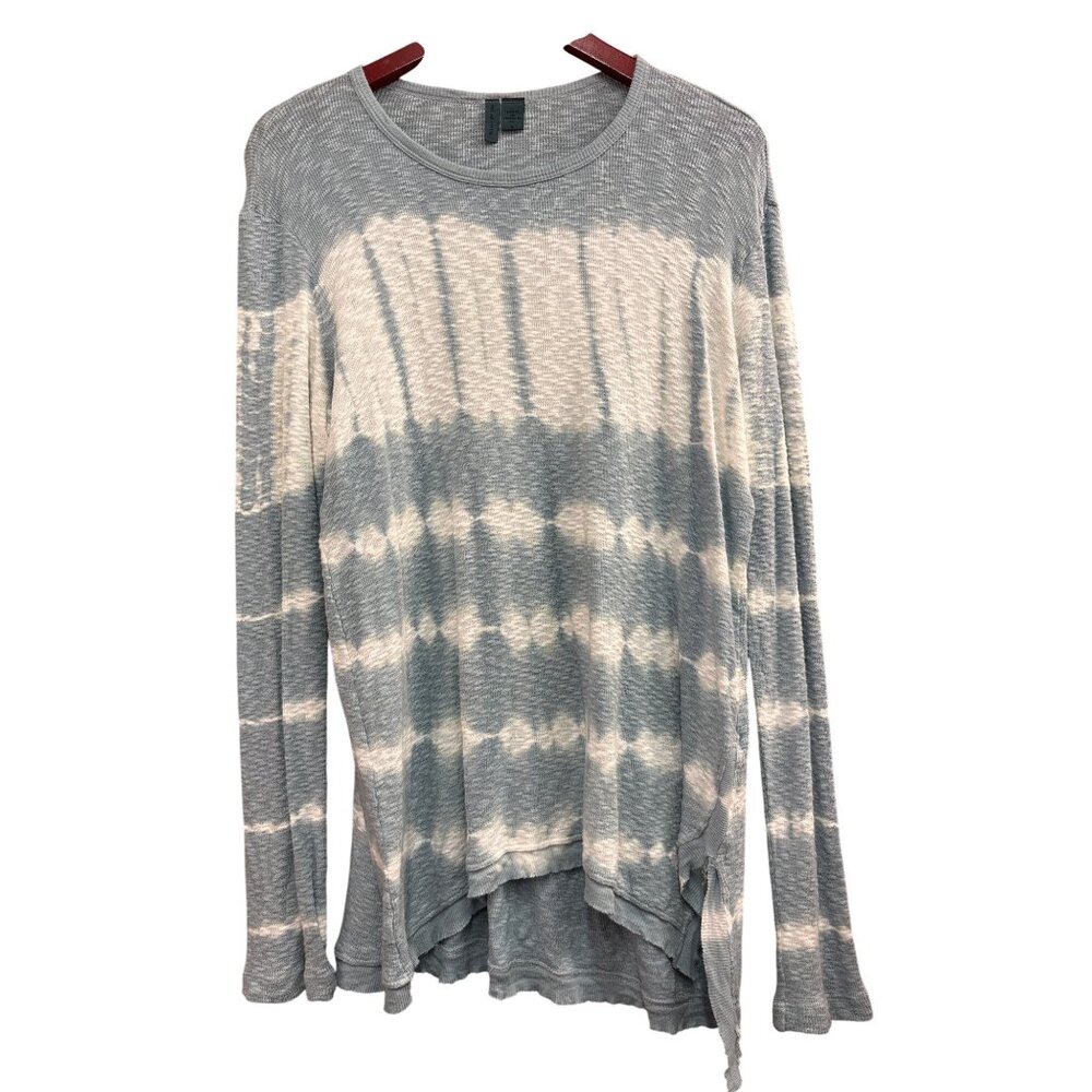 Left Of Center Blue Tie-Dye Long Sleeve Shirt S
